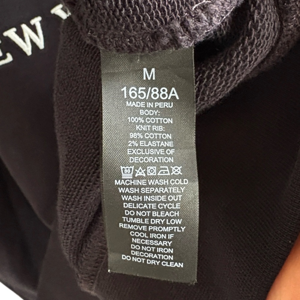 EUC Kate Spade Embroidered Logo Sweatshirt Black White Size Medium - Picture 5 of 7